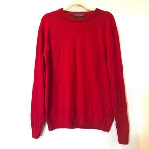 Hart Schaffner Marx 100% extra fine merino wool Crewneck sweater large red